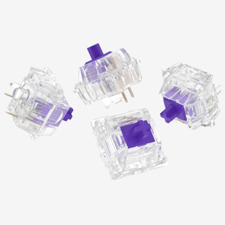 Durock Medium Clear Purple (Tactile) - 10 sztuk w opakowaniu 5