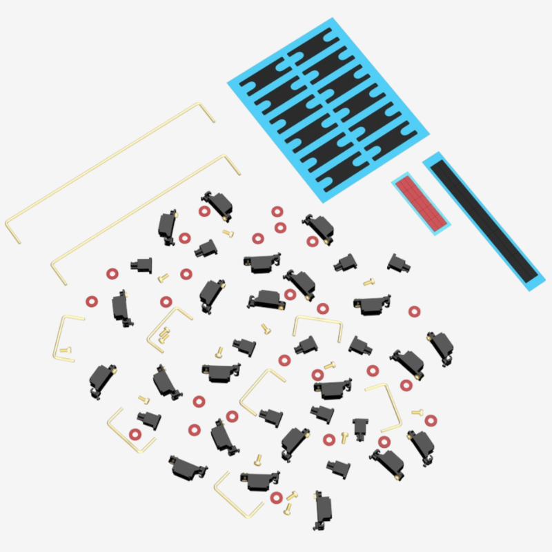 Durock Screw-in Stabilizer v2 - Black / Gold 7